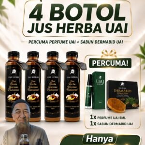4 Botol Jus UAI Herbs Free Sabun UAI 1 & Perfume UAI 1