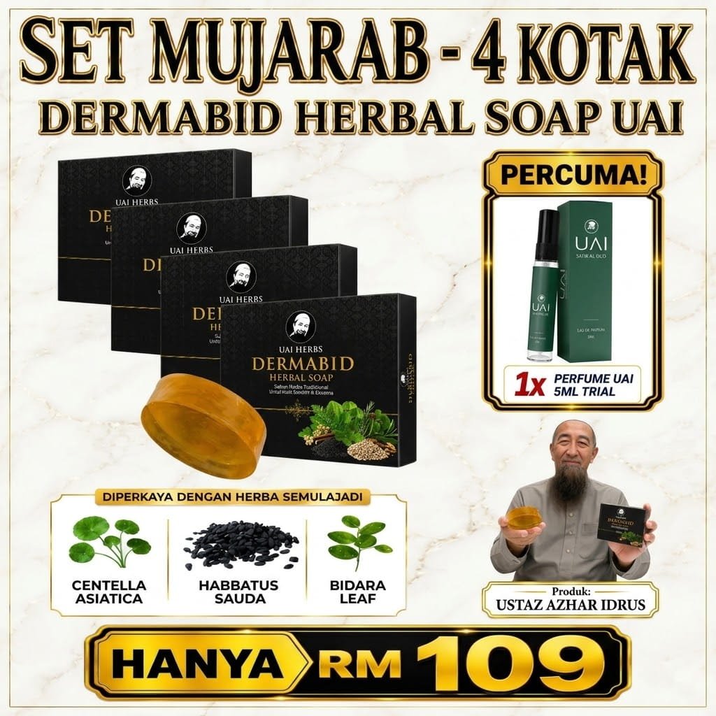 Set Mujarab 4 Kotak Dermabid Herbal Soap