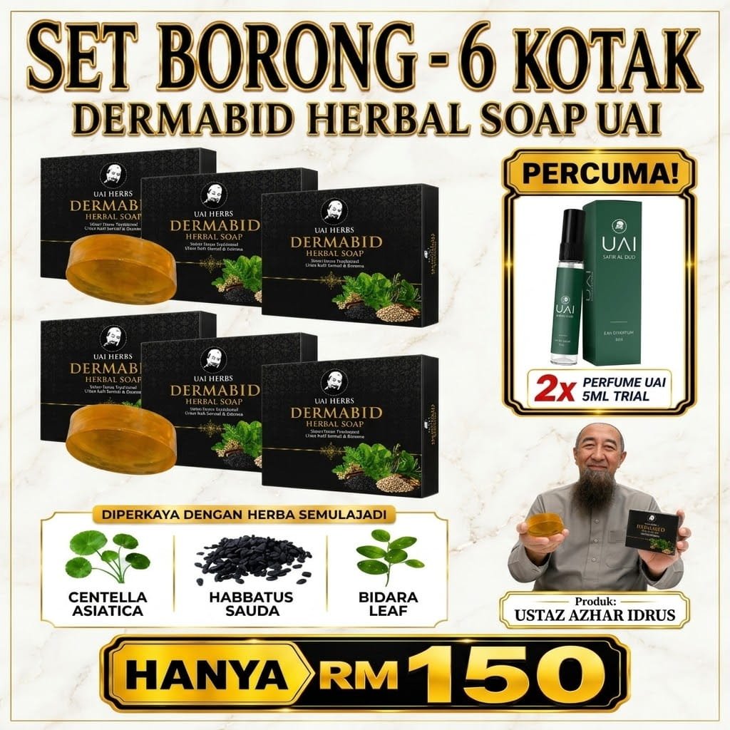 Set Borong 6 Kotak Dermabid Herbal Soap